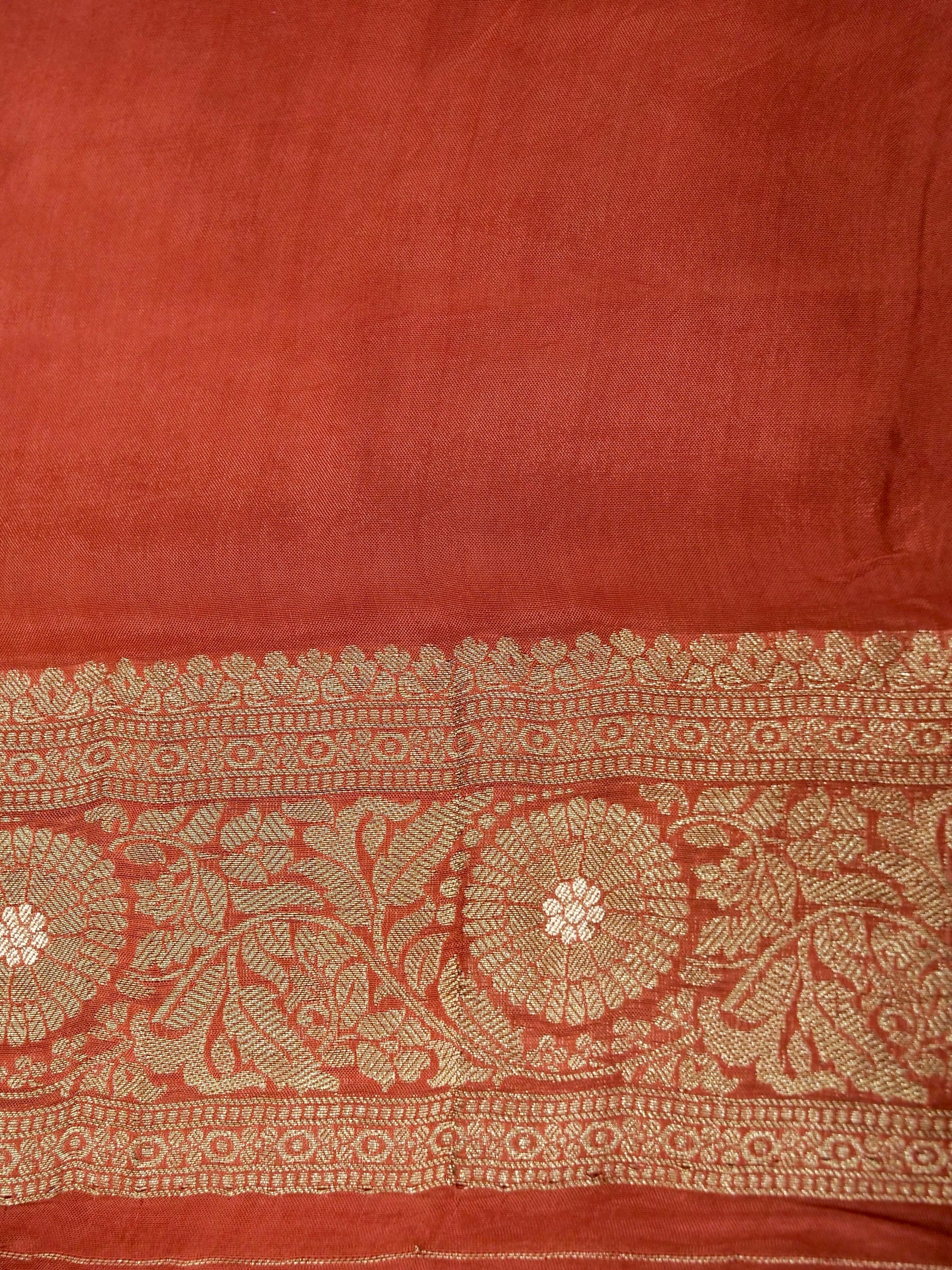 Peach Pink Banarasi Viscose Silk Saree