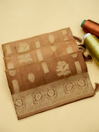 caramel gold Banarasi Viscose Silk Saree