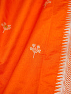 Orange Banarasi Art Dupion Saree