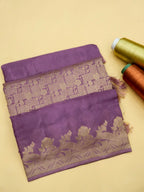 Lavender Banarasi Viscose Silk Saree