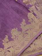 Lavender Banarasi Viscose Silk Saree