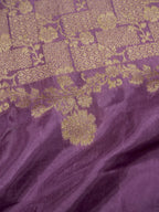 Lavender Banarasi Viscose Silk Saree