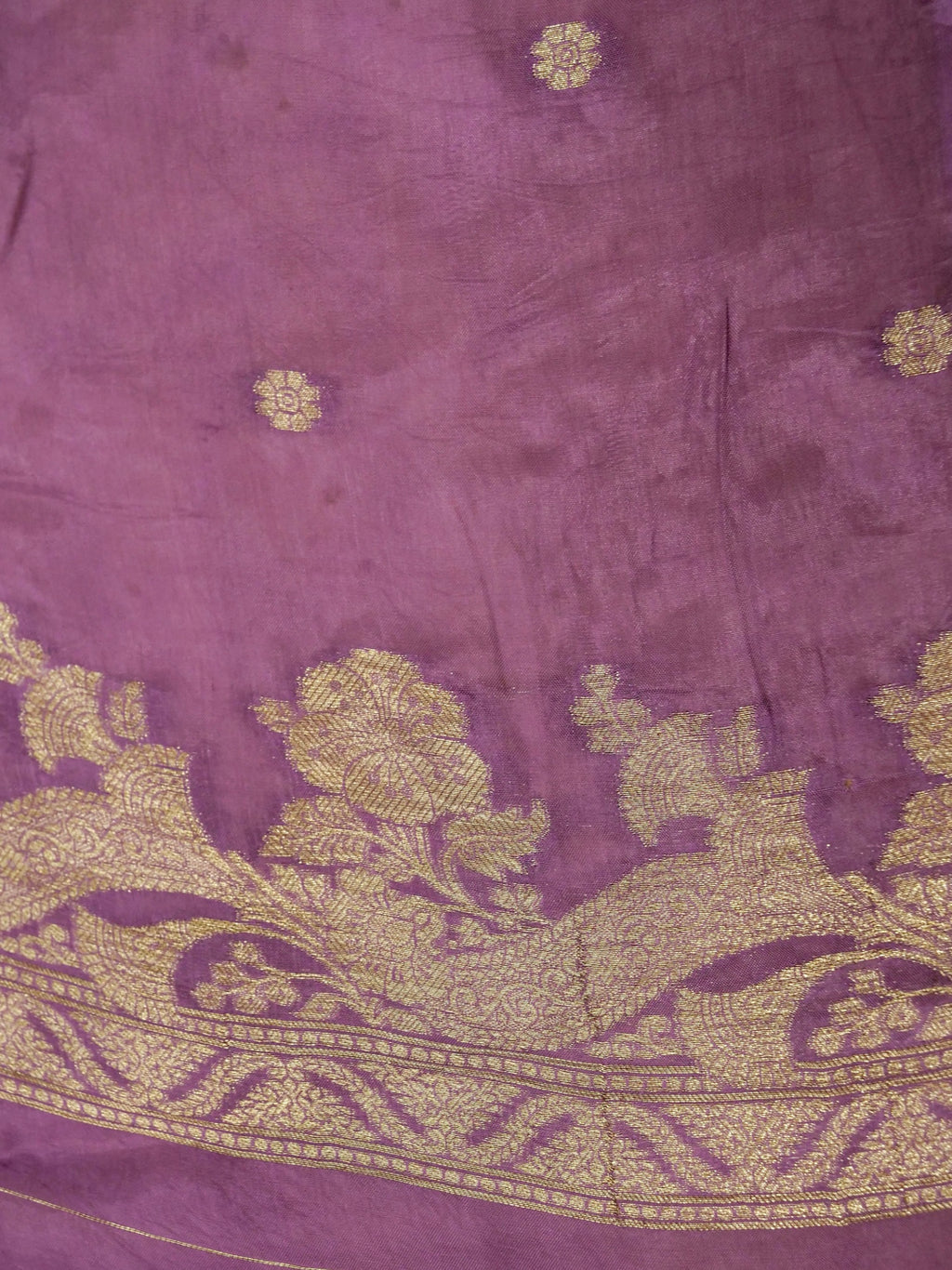 Lavender Banarasi Viscose Silk Saree