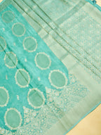 Sea Green Banarasi Viscose Saree