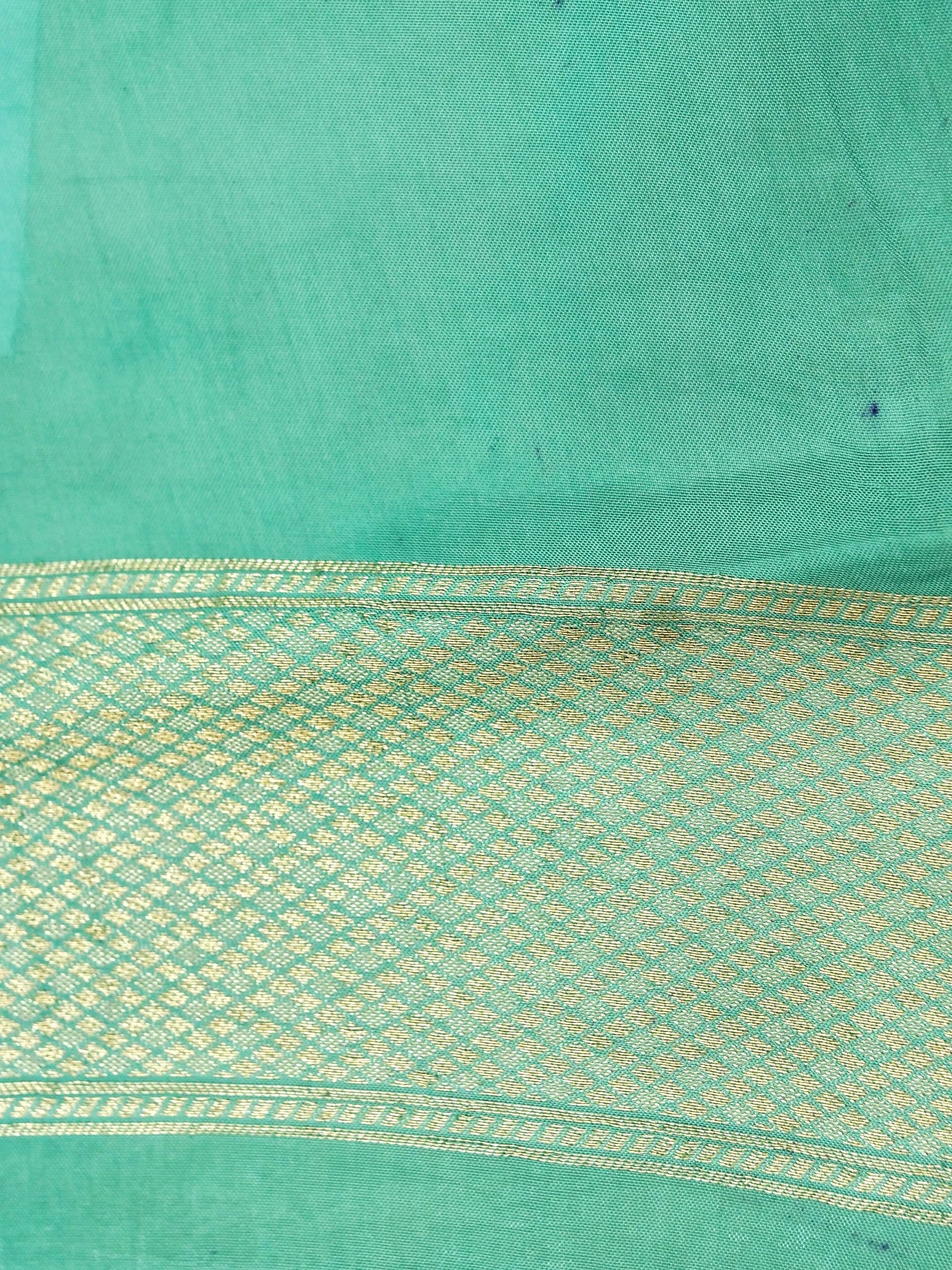 Sea Green Banarasi silk saree