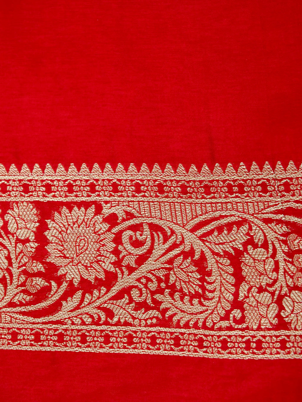 Ruby Red Banarasi Viscose Dola Silk Saree