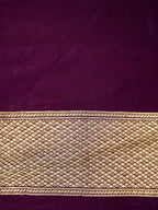 Deep Wine Banarasi Viscose Saree