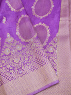 Lavender Banarasi Viscose Saree