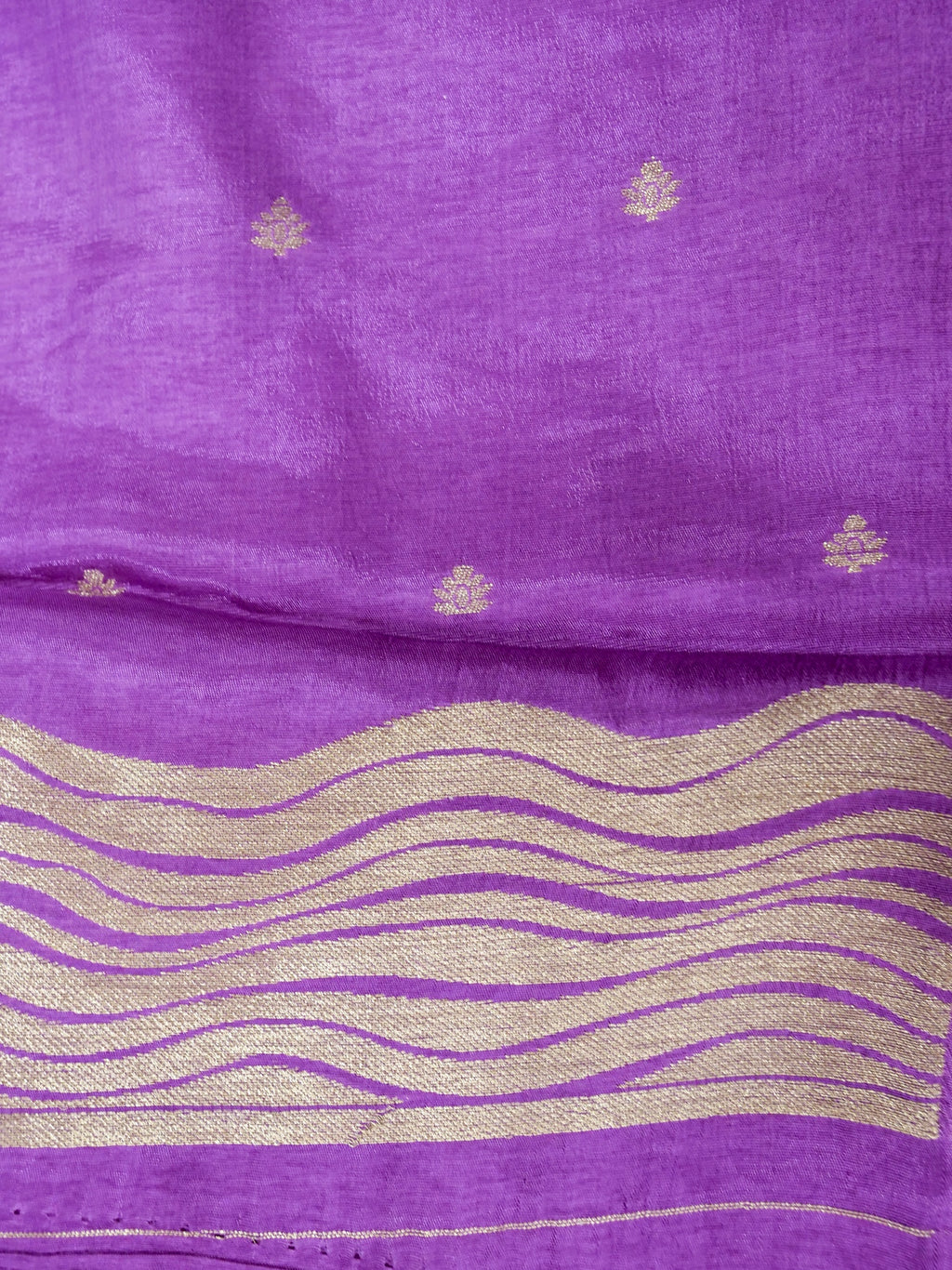 Lavender Purple Banarasi Viscose Dola Silk Saree