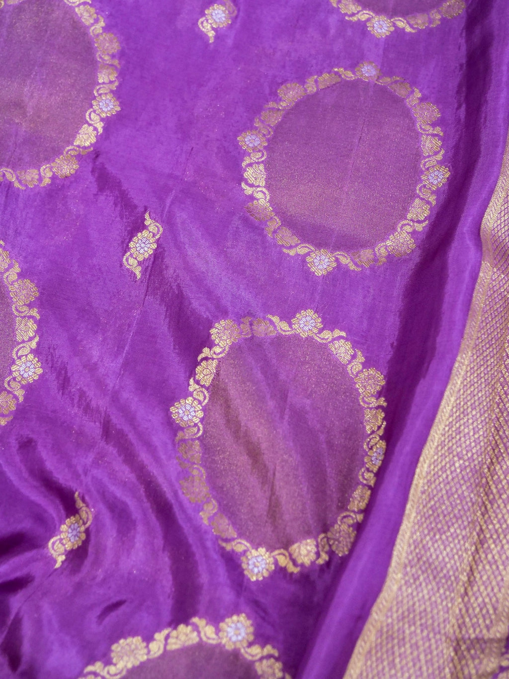 Lavender Banarasi Viscose Saree