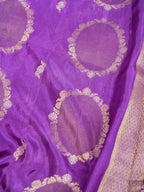Lavender Banarasi Viscose Saree