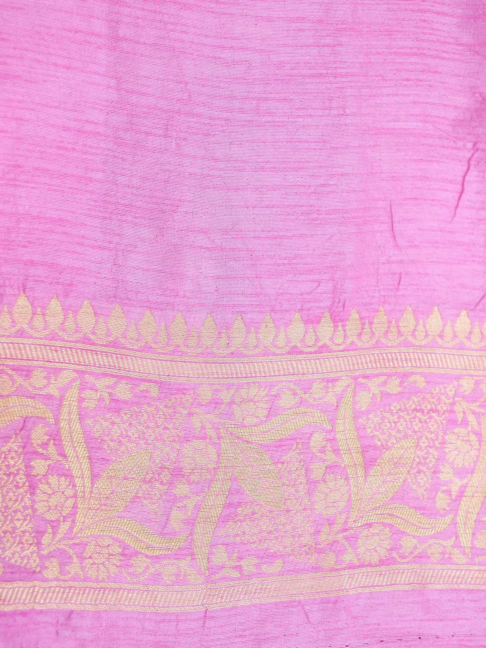 Pink Banarasi silk saree