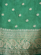 Sea Green Banarasi Viscose Dola Silk Saree