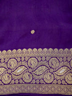 Deep Purple Banarasi Viscose Organza Satin Silk Saree