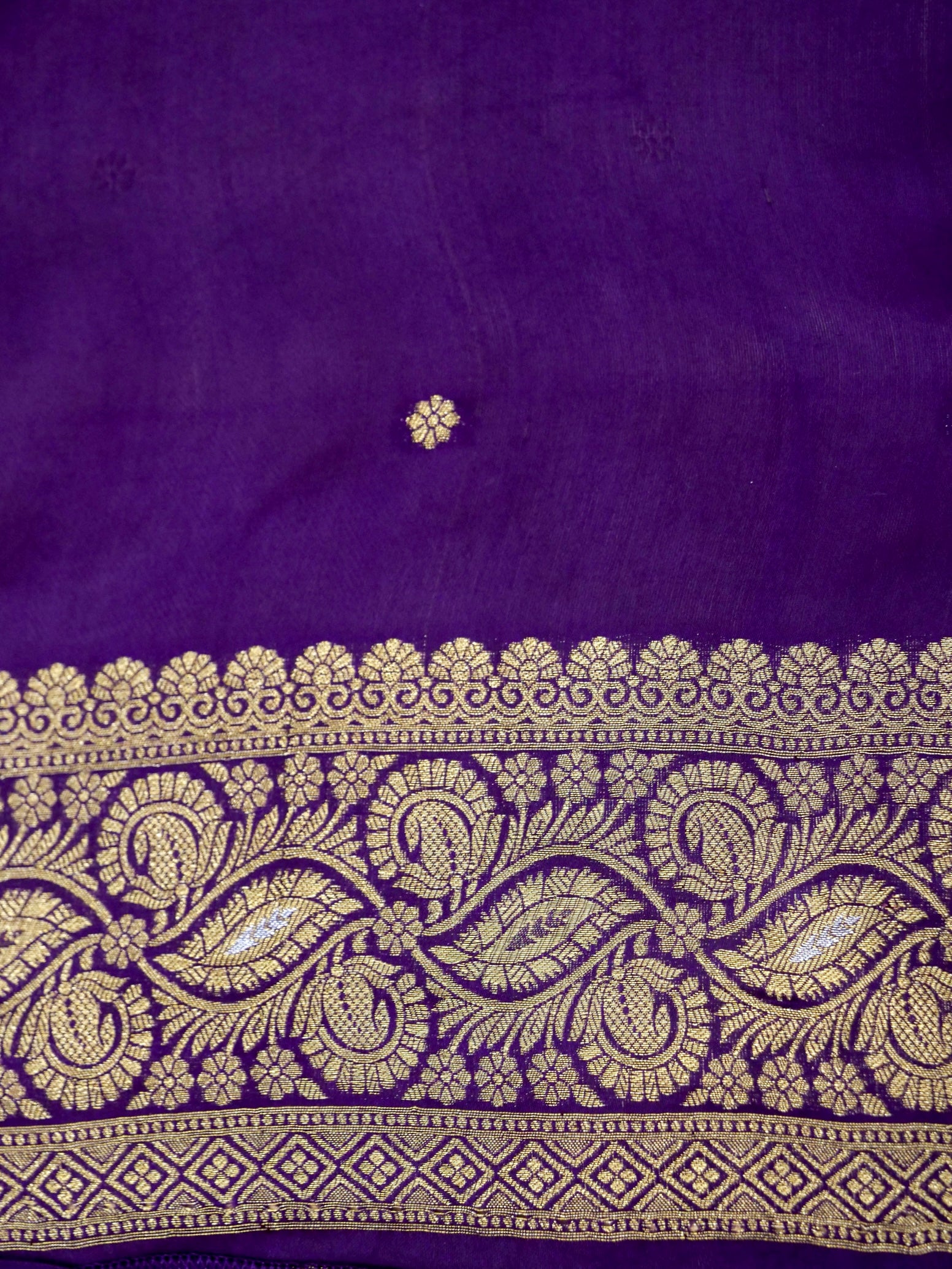 Deep Purple Banarasi Viscose Organza Satin Silk Saree
