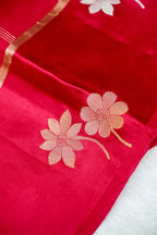 Crimson Red Banarasi Dola Saree
