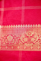 Crimson Red Banarasi Dola Saree