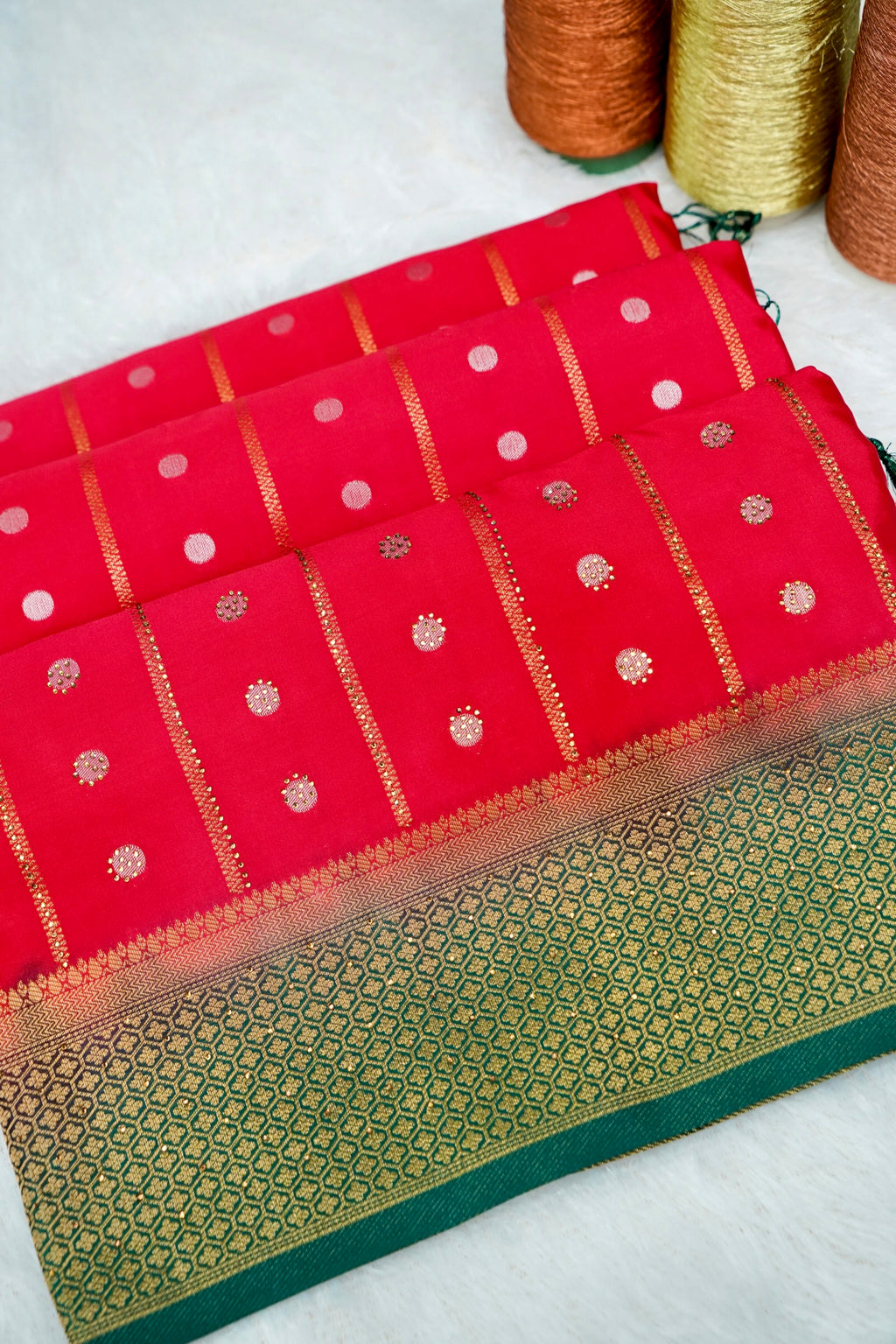 Rani Red Banarasi German Silk Saree