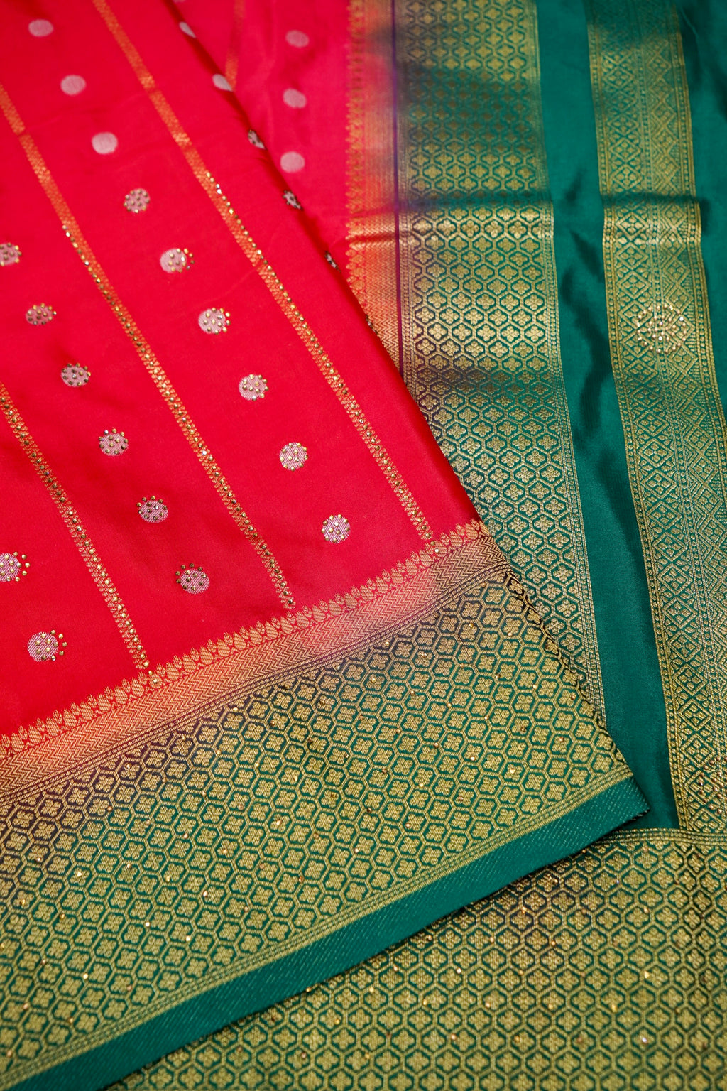 Rani Red Banarasi German Silk Saree
