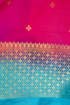 Turquoise Blue Banarasi German Silk Saree