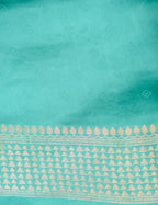 Aqua Green Banarasee Organza Satin Saree
