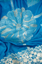 Peacock Blue Banarasee Georgette Saree