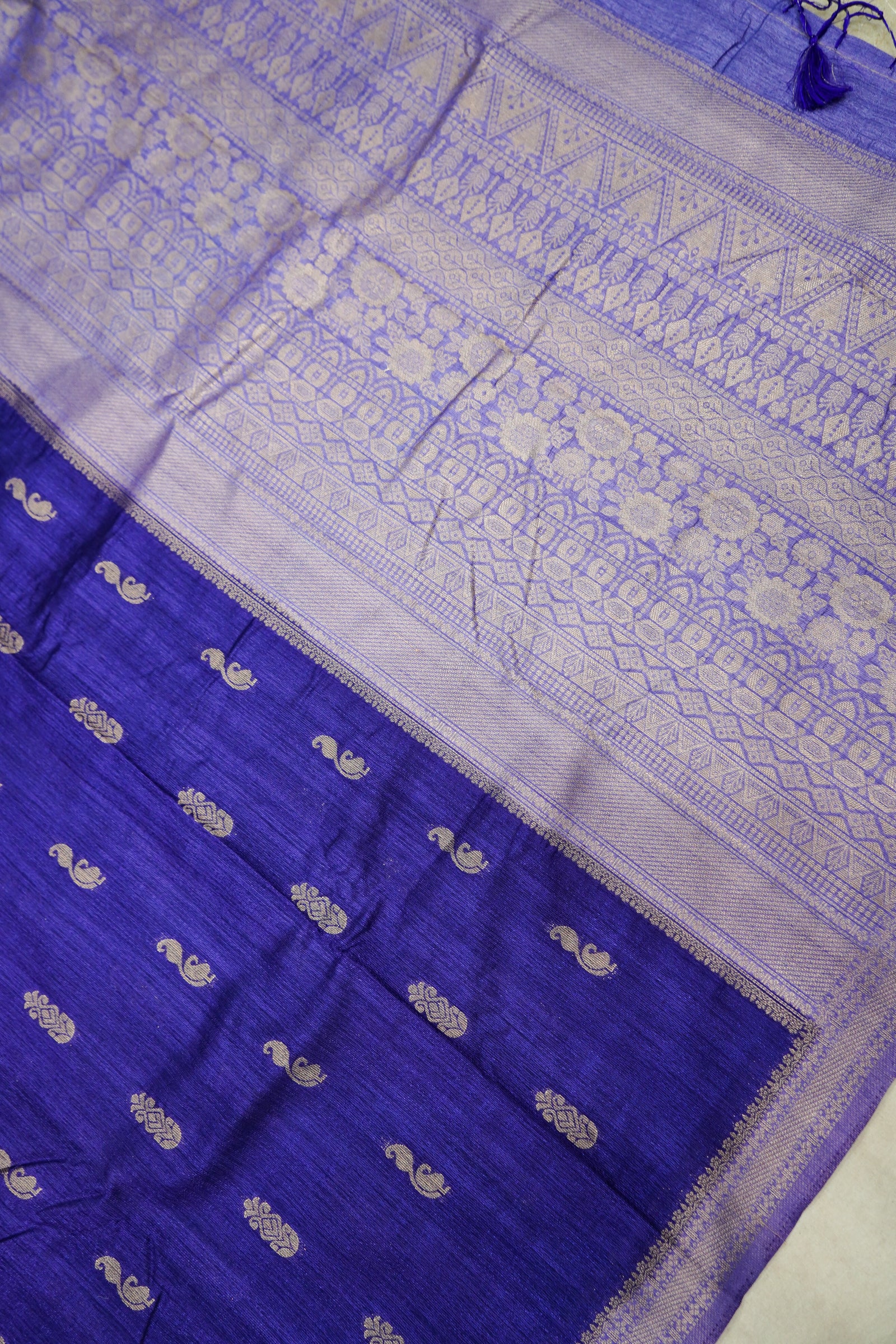 Royal Blue Banarasi Khaddi Silk Saree