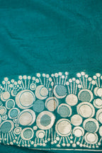 Bottle Green Banarasee Georgette Saree