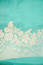Pista Turquoise Banarasee Dola Silk Saree