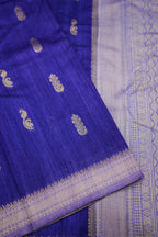 Royal Blue Banarasi Khaddi Silk Saree