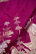 Magenta Pink Banarasee Georgette Saree