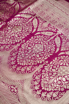 Magenta Pink Banarasee Georgette Saree