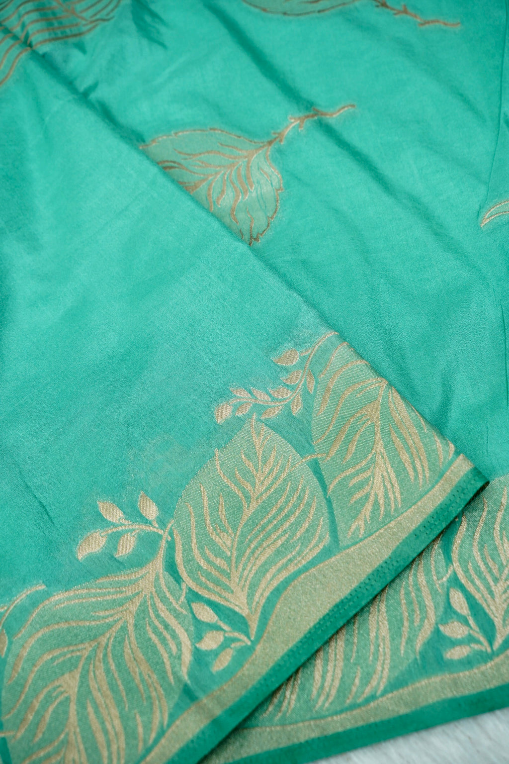 Sea Green Banarasee Georgette Saree