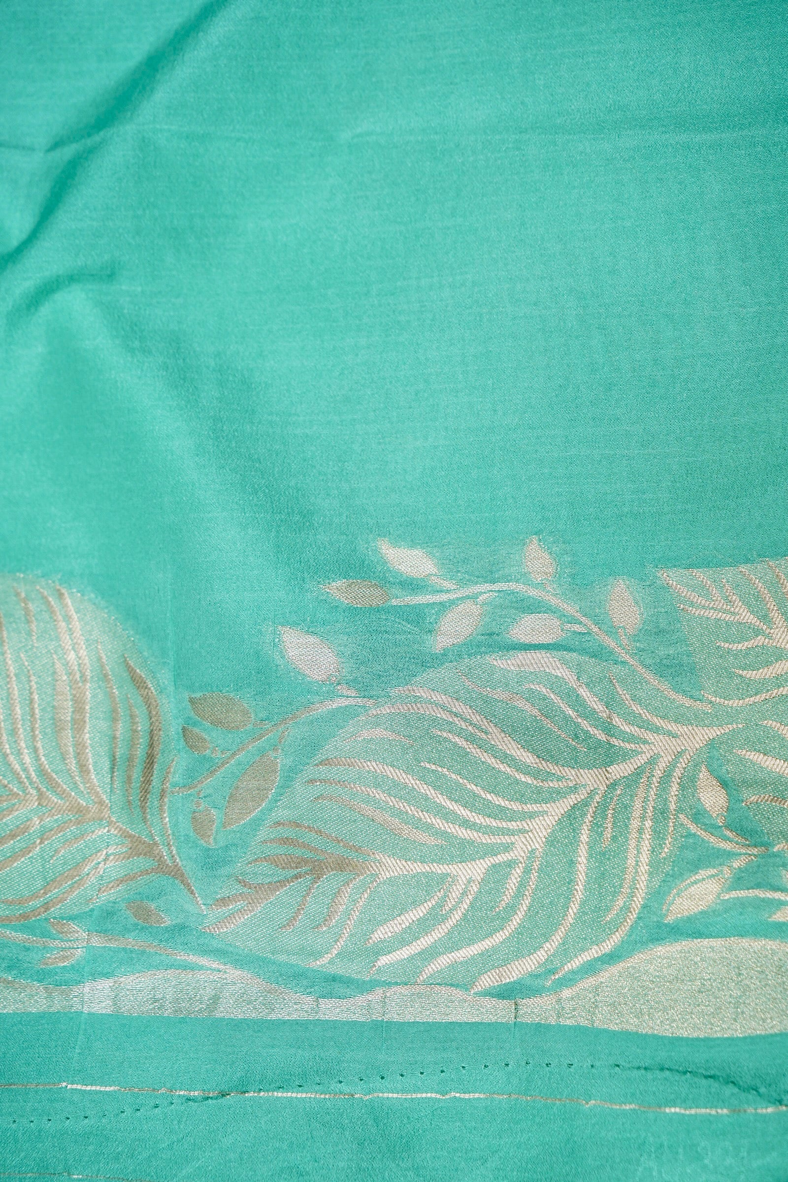 Sea Green Banarasee Georgette Saree
