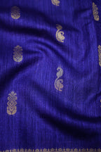 Royal Blue Banarasi Khaddi Silk Saree