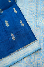 Royal Blue Banarasi Khaddi Silk Saree