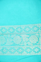 Firozi Meenakari Banarasee Georgette Saree