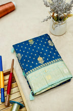 Royal Blue Banarasi Dola Silk Saree