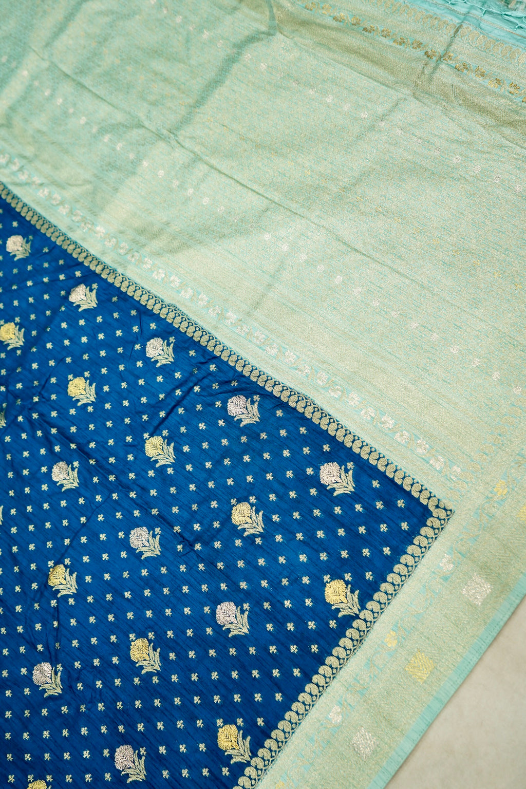 Royal Blue Banarasi Dola Silk Saree