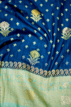 Royal Blue Banarasi Dola Silk Saree