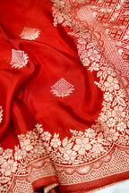 Shahi Sindoor Banarasee Silk Saree