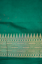 Emerald Green Paisley Banarasee Georgette Saree