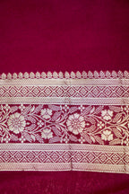 Wine Pink Banarasee Georgette Saree
