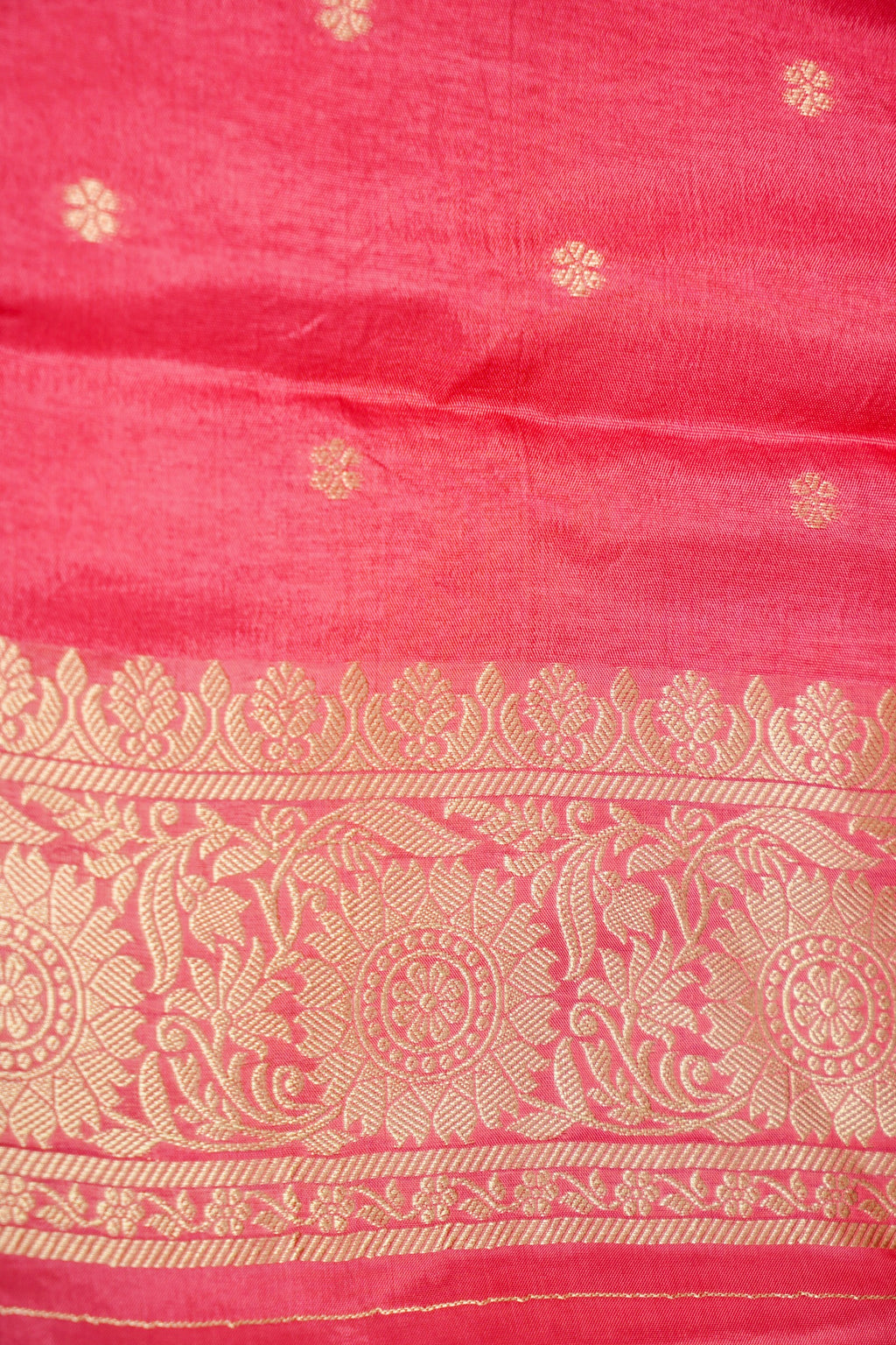Rani Pink Banarasee Silk Saree