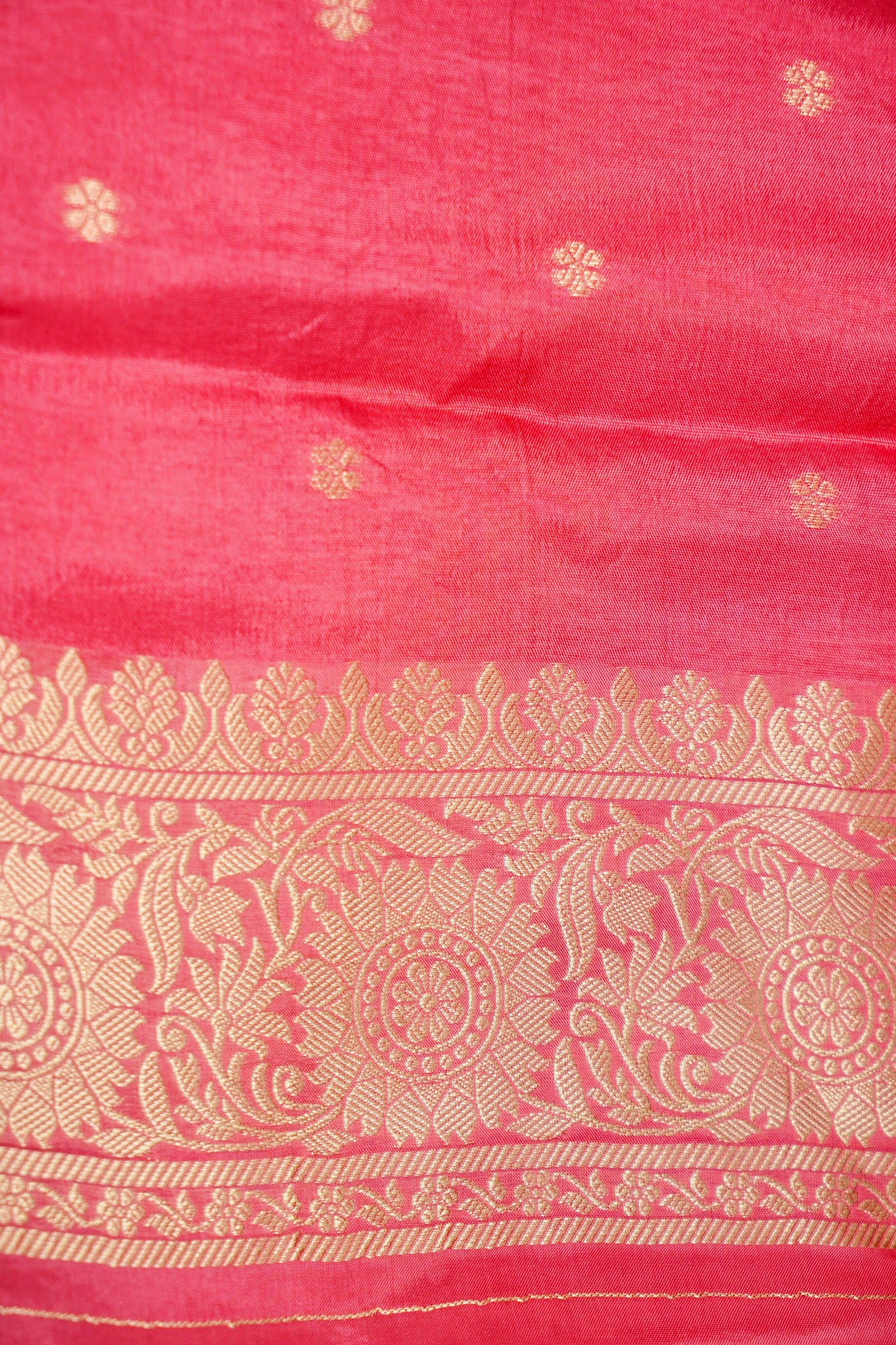 Rani Pink Banarasee Silk Saree