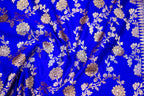 Royal Electric Blue Banarasi Semi Katan Silk Saree