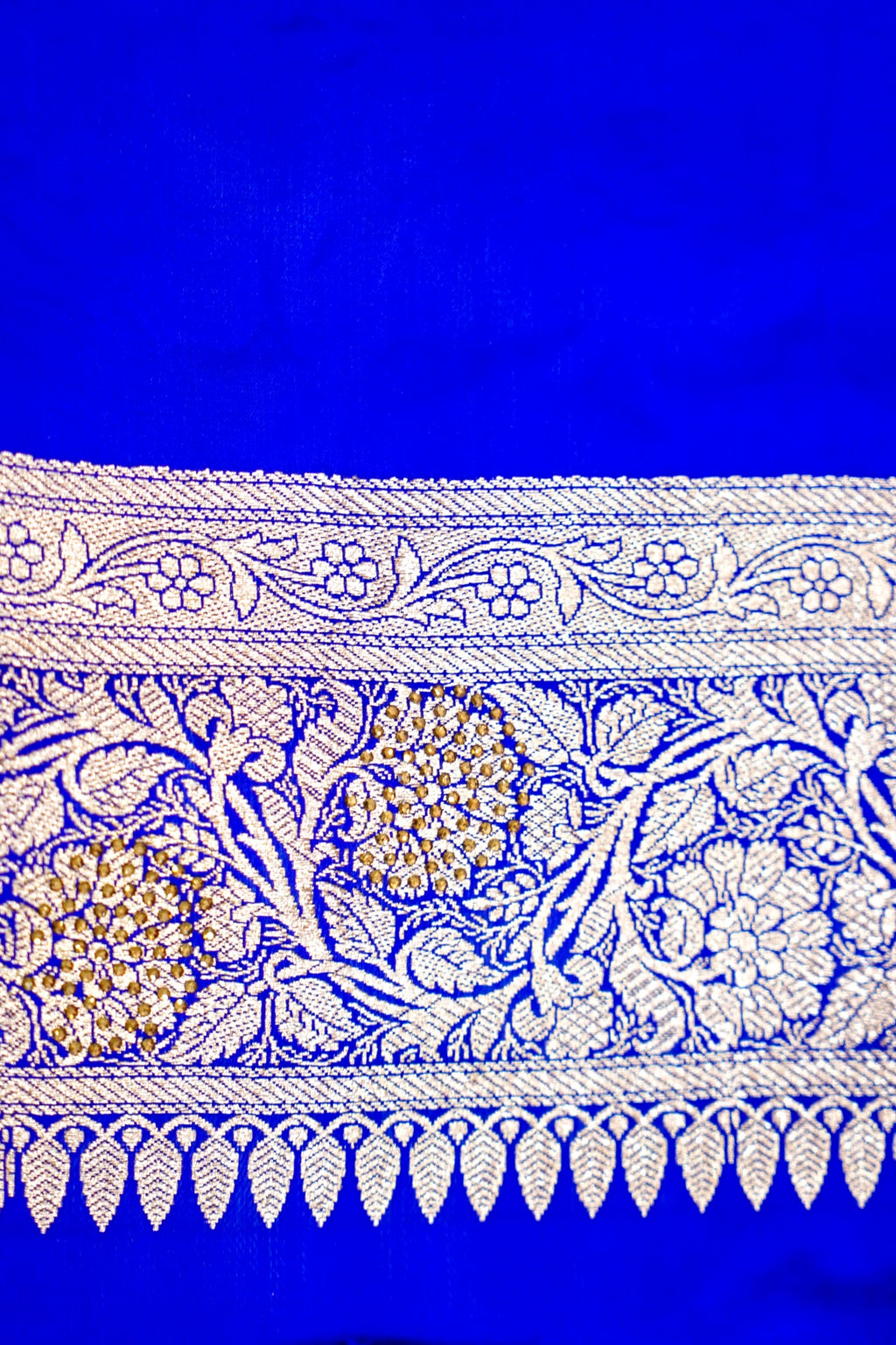 Royal Electric Blue Banarasi Semi Katan Silk Saree