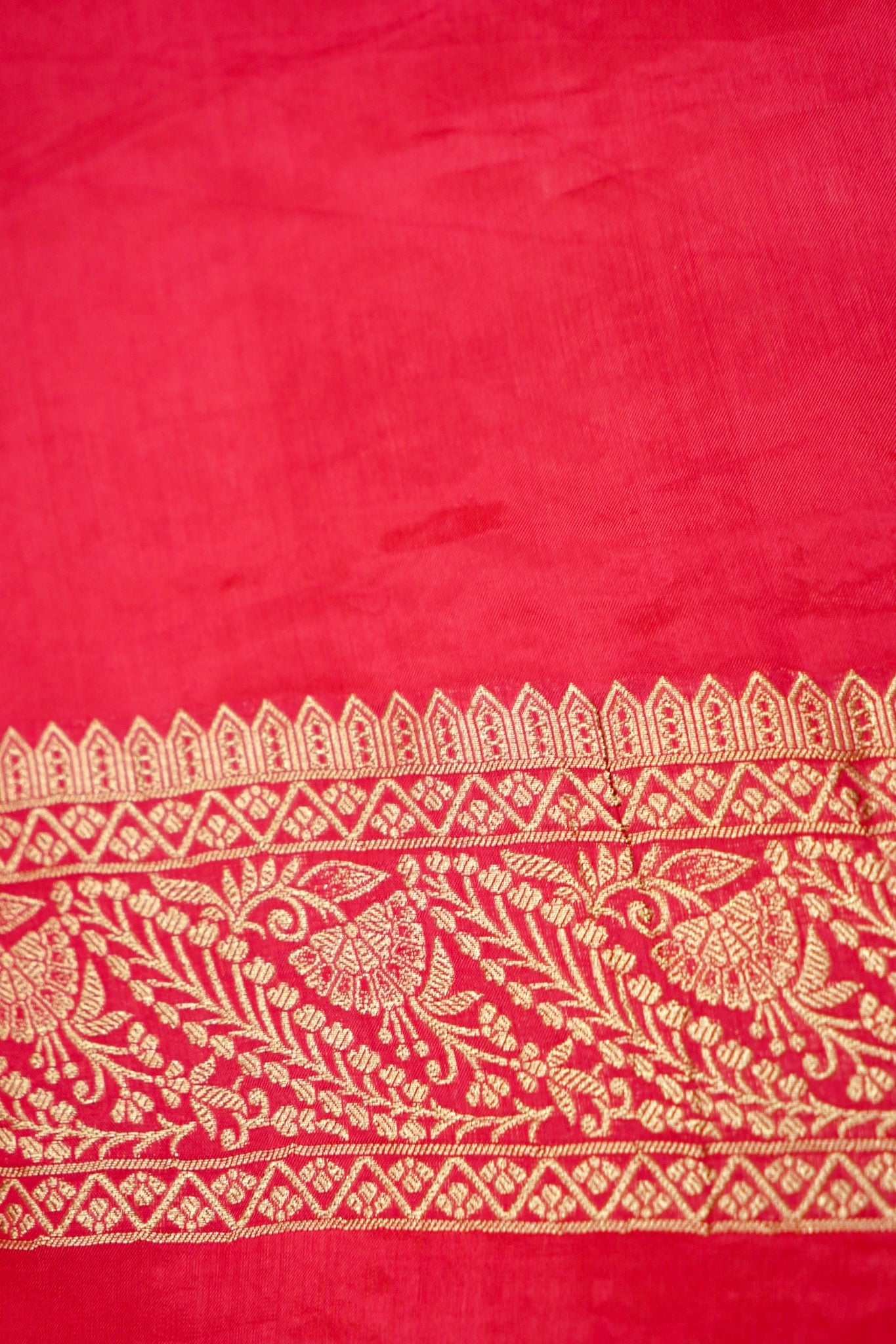 Rose Pink Banarasi Viscose Saree