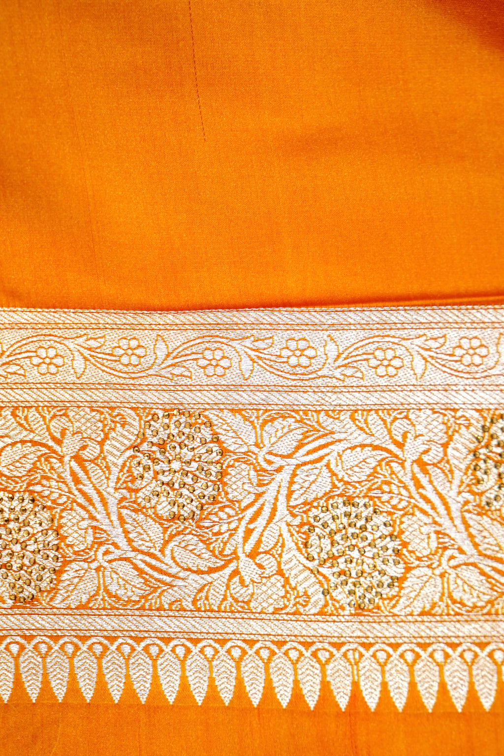 Marigold Yellow Banarasi Semi Katan Silk Saree