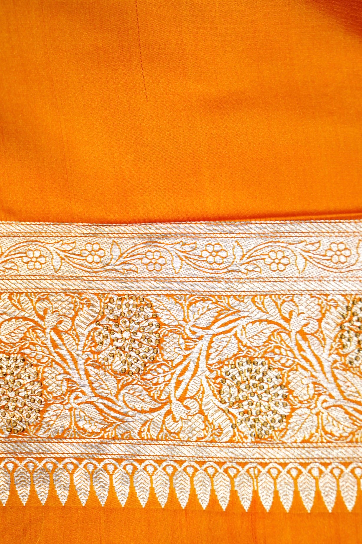 Marigold Yellow Banarasi Semi Katan Silk Saree